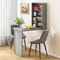 Wall Mounted Fold-Out Desk Space Saver Floating Desk with Adjustable Shelves